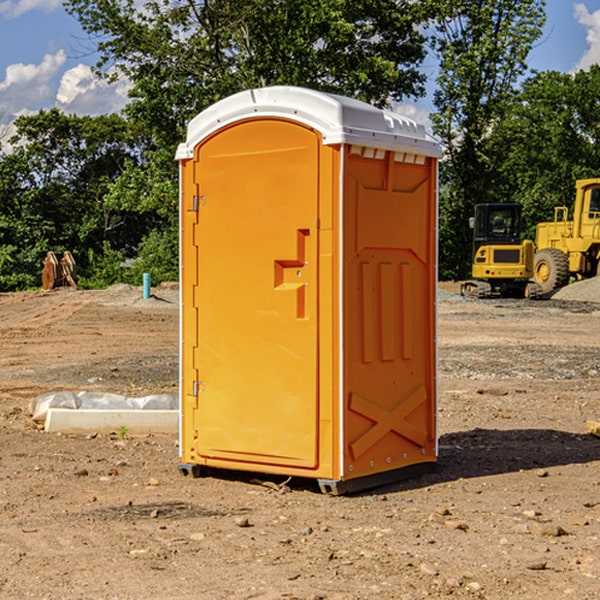 what is the expected delivery and pickup timeframe for the portable toilets in Sandy Hollow-Escondidas